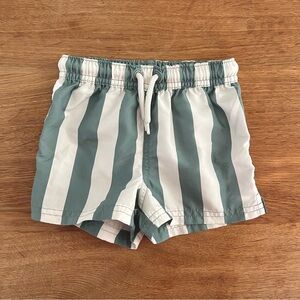 Little Planet Carter's Green Stripe Baby Boy Toddler 24M Swim Short Trunk Bottom